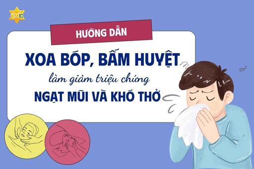 Hướng dẫn bấm huyệt làm giảm triệu chứng ngạt mũi và khó thở